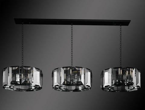 Luxe Crystal Chandelier Collection Vintage Rustic Lighting W 19" H 52" - G7-CB/4600/4+4+4/RECTANGLE