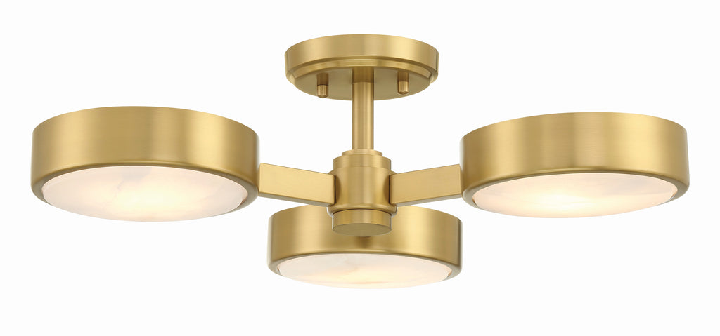 Orson 3 Light Modern Gold Semi Flush Mount - C193-ORS-733-MG-ST