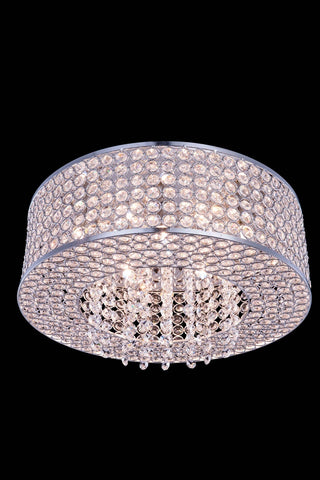 C121-2914F16C/RC - Regency Lighting: Amelie 6 light Chrome Flush Mount Clear Royal Cut Crystal