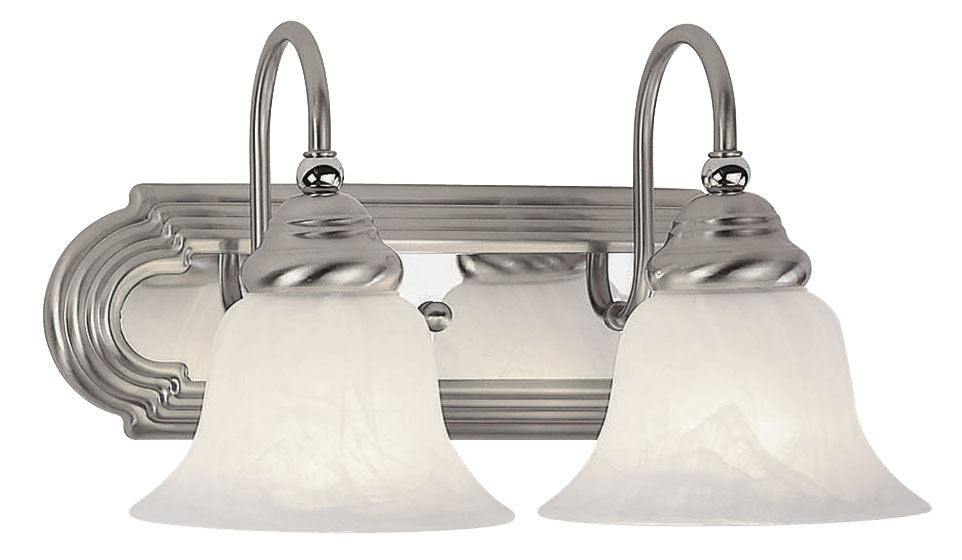 Livex Belmont 2 Light BN w/ CH Insert Bath Light - C185-1002-95