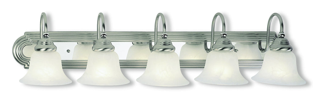 Livex Belmont 5 Light BN w/ CH Insert Bath Light - C185-1005-95