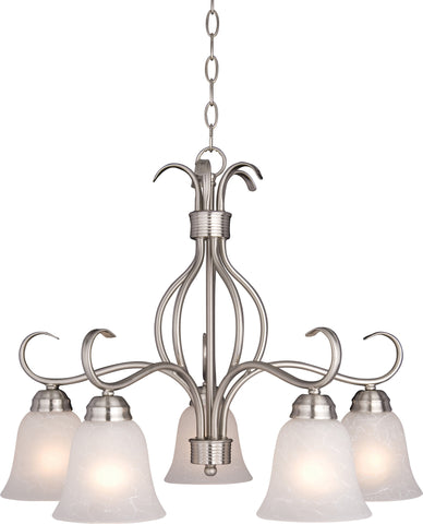 Basix 5-Light Chandelier Satin Nickel - C157-10124ICSN