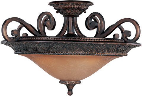 Symphony 3-Light Semi-Flush Mount Oil Rubbed Bronze - C157-11241SAOI