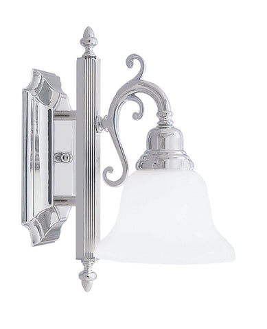 Livex French Regency 1 Light Polished Chrome Bath Light - C185-1281-05