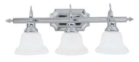 Livex French Regency 3 Light Polished Chrome Bath Light - C185-1283-05