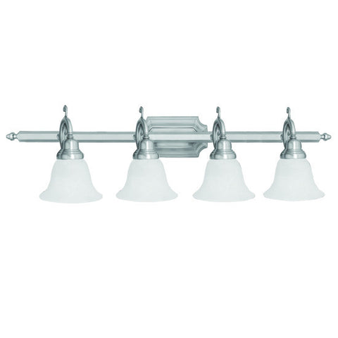 Livex French Regency 4 Light Brushed Nickel Bath Light - C185-1284-91