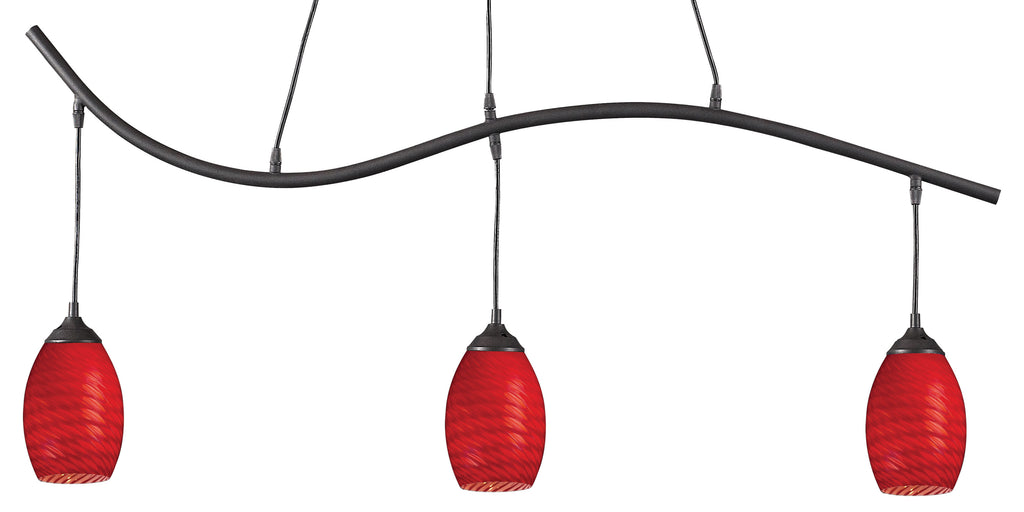 Zlite 3 Light Billiard Light - C161-131-3SB-RED