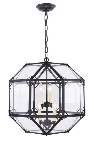 ZC121-1514D19RZ - Urban Classic: Gordon 4 light Rustic Zinc Pendant