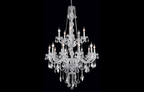 C121-7815G33C/EC - Regency Lighting: Verona 15 light Chrome Chandelier Clear Elegant Cut Crystal