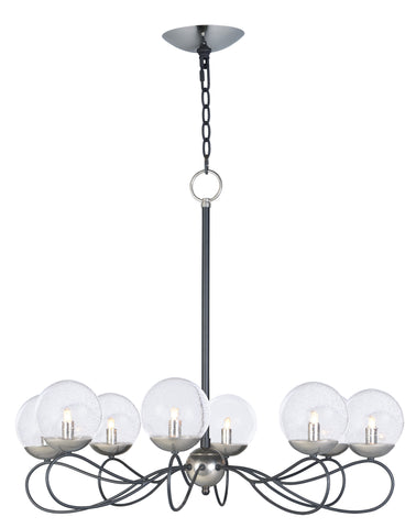 Reverb 8-Light Pendant w/LED Bulbs Textured Black / Polished Nickel - C157-20465BGTXBPN/BUL