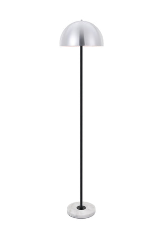 ZC121-LD4027F14BN - Living District: Forte 1 light brushed nickel Floor lamp