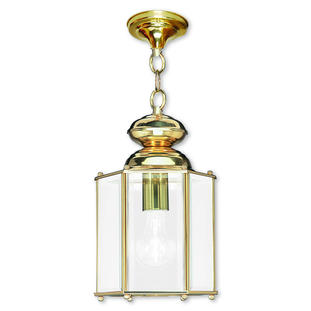 Livex Outdoor Basics 1 Light PB Outdoor Chain Lantern  - C185-2116-02