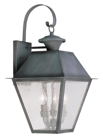 Livex Mansfield 3 Light Charcoal Outdoor Wall Lantern - C185-2168-61