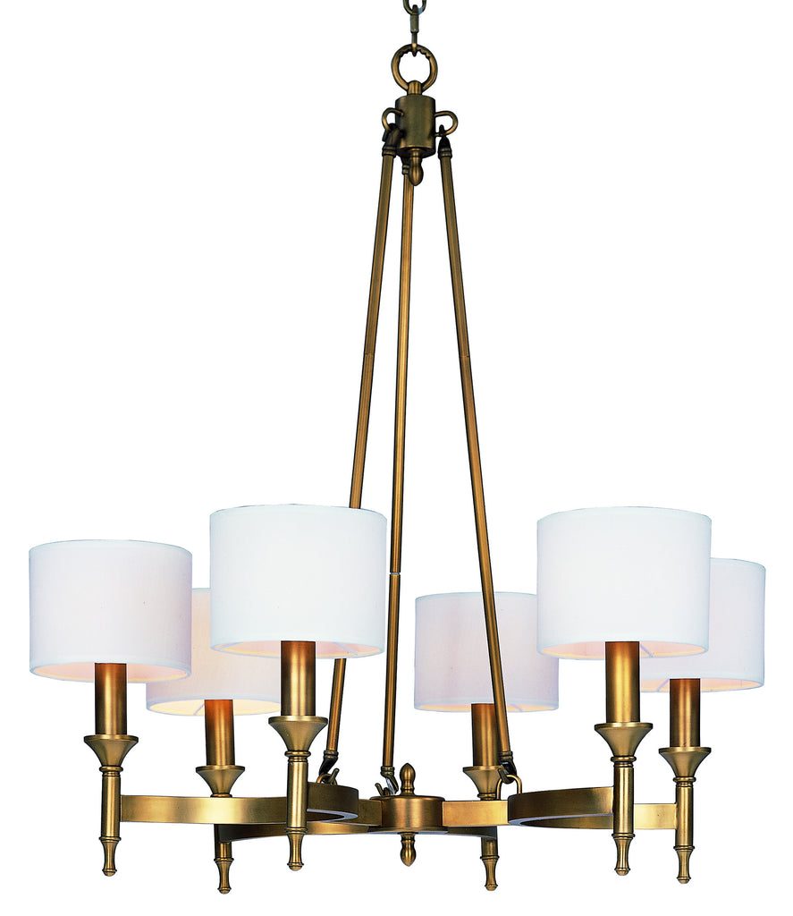 Fairmont 6-Light Chandelier Natural Aged Brass - C157-22375OMNAB