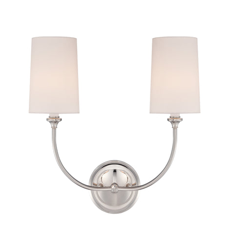 2 Light Polished Nickel Modern Sconce - C193-2242-PN