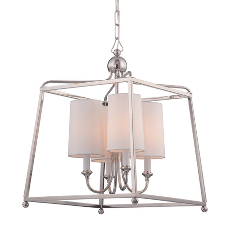 4 Light Polished Nickel Modern Chandelier - C193-2245-PN