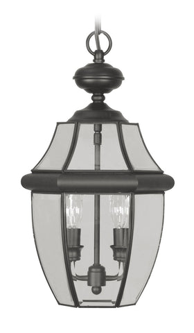 Livex Monterey 2 Light Black Outdoor Chain Lantern  - C185-2255-04