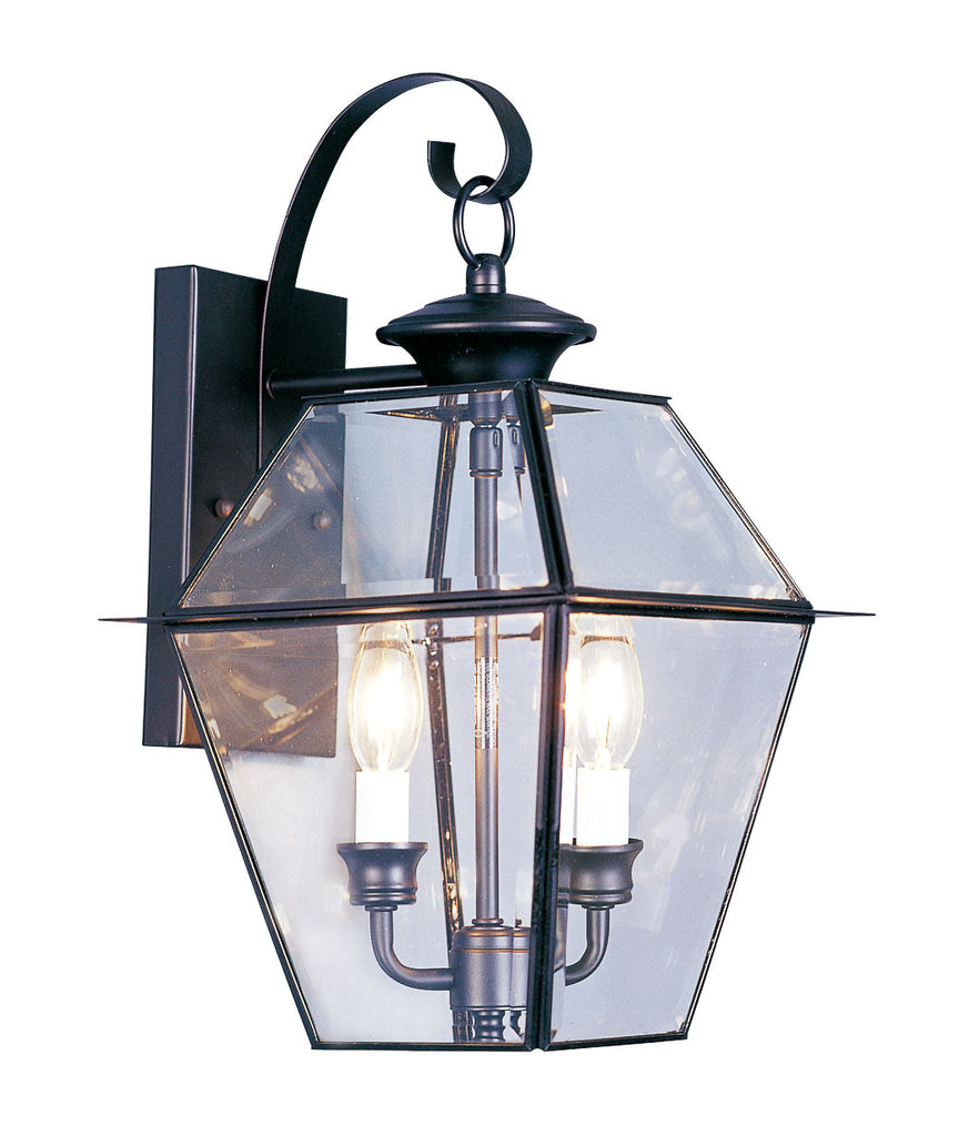 Livex Westover 2 Light Black Outdoor Wall Lantern - C185-2281-04