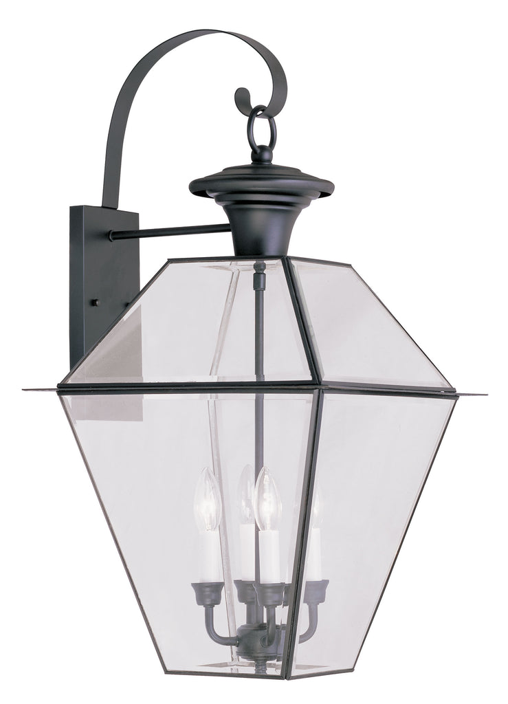 Livex Westover 4 Light Black Outdoor Wall Lantern - C185-2386-04