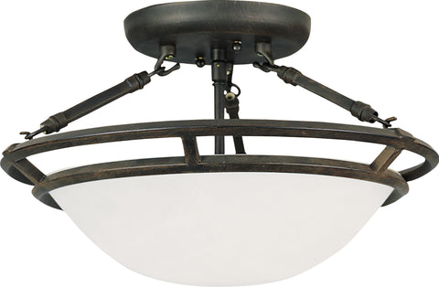 Stratus 3-Light Semi-Flush Mount Bronze - C157-2670MRBZ