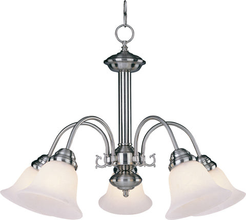 Malaga 5-Light Chandelier Satin Nickel - C157-2698MRSN