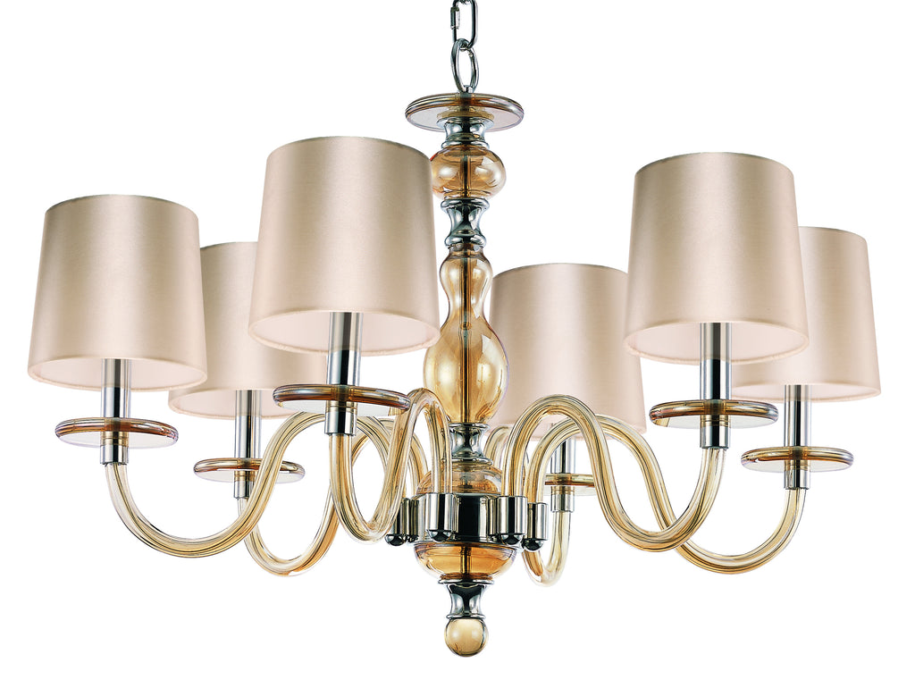 Venezia 6-Light Chandelier Polished Nickel - C157-27546CGPN