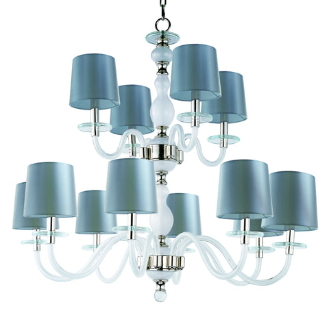 Venezia 12-Light Chandelier Polished Nickel - C157-27548FTPN