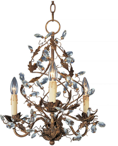 Elegante 3-Light Chandelier Etruscan Gold - C157-2850EG