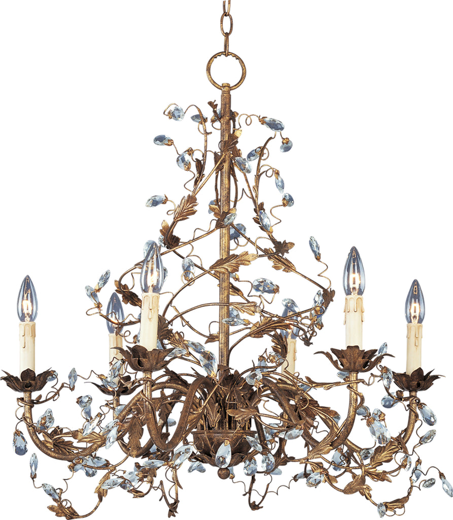 Elegante 6-Light Chandelier Etruscan Gold - C157-2851EG