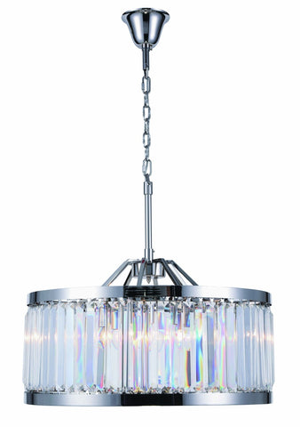 ZC121-1233D28PN/RC - Urban Classic: Chelsea 8 light Polished nickel Chandelier Clear Royal Cut Crystal