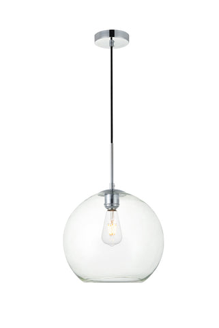 ZC121-LD2224C - Living District: Baxter 1 Light Chrome Pendant With Clear Glass