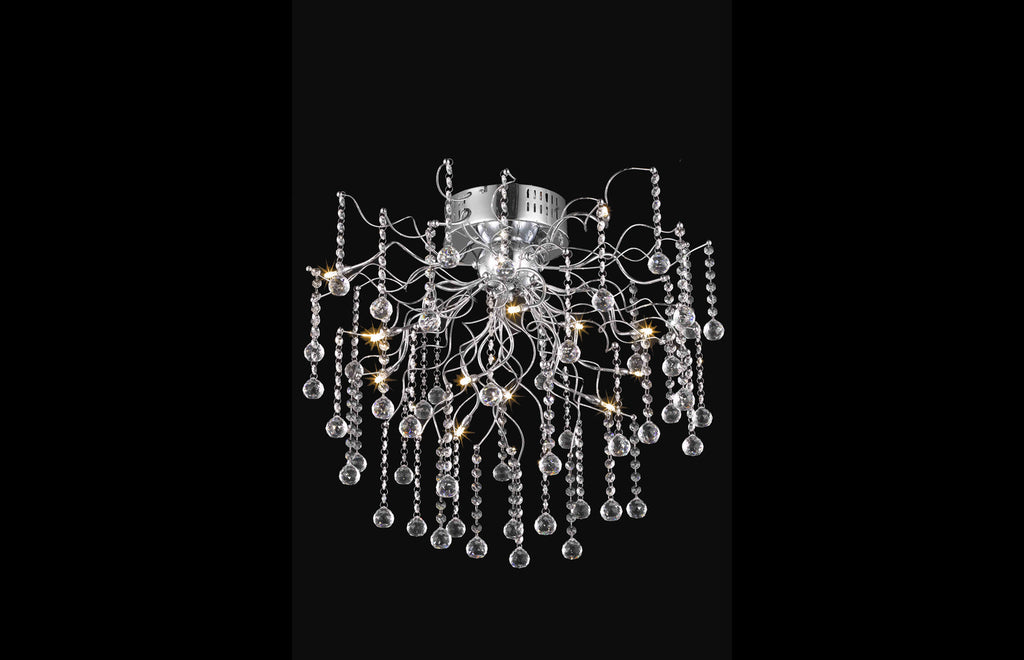 C121-2075F24C/RC - Regency Lighting: Astro 12 light Chrome Flush Mount Clear Royal Cut Crystal