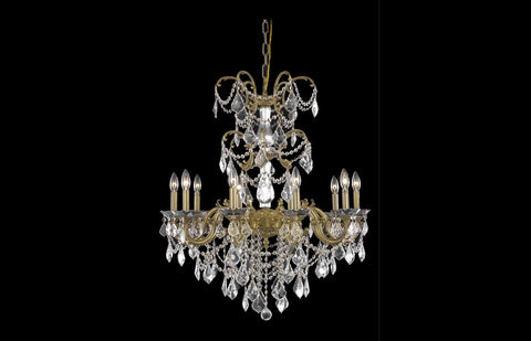 ZC121-9710D29FG/RC - Regency Lighting: Athena 10 light French Gold Chandelier Clear Royal Cut Crystal