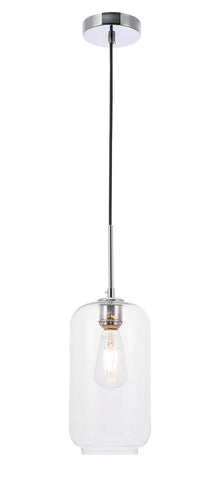 ZC121-LD2276C - Living District: Collier 1 light Chrome and Clear glass pendant