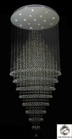 New Modern Contemporary Chandelier "Rain Drop" Chandeliers H 100" W 41" (Over 8Ft Tall) - G7-B6/6874/16