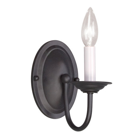 Livex Home Basics 1 Light Black Wall Sconce - C185-4151-04