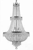 Set of 3-1 French Empire Crystal Chandelier Lighting H50" X W24" - Great for The Dining Room, Living Room! and 2 Empire Crystal Wall Sconce Lighting H 18" X W 9.5" X D 5" - 1EA CS/870/15 + 2EA CS/4/5/WALLSCONCE