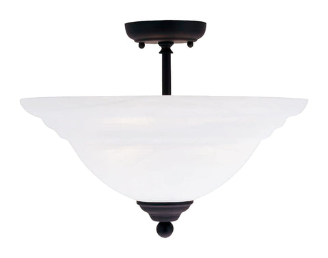 Livex North Port 3 Light Black Ceiling Mount - C185-4258-04