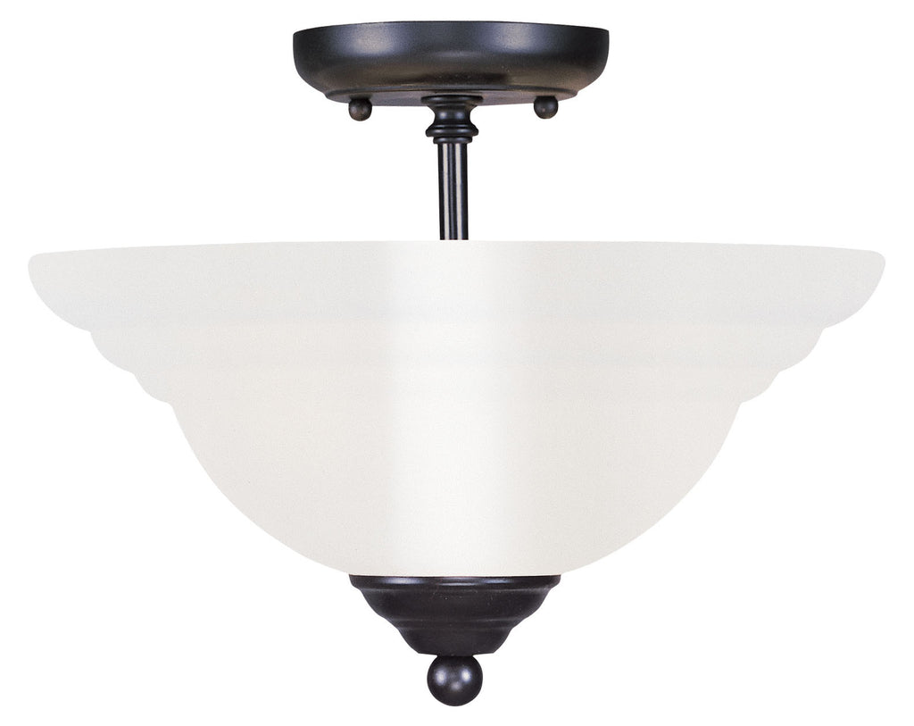 Livex North Port 2 Light Black Ceiling Mount - C185-4259-04