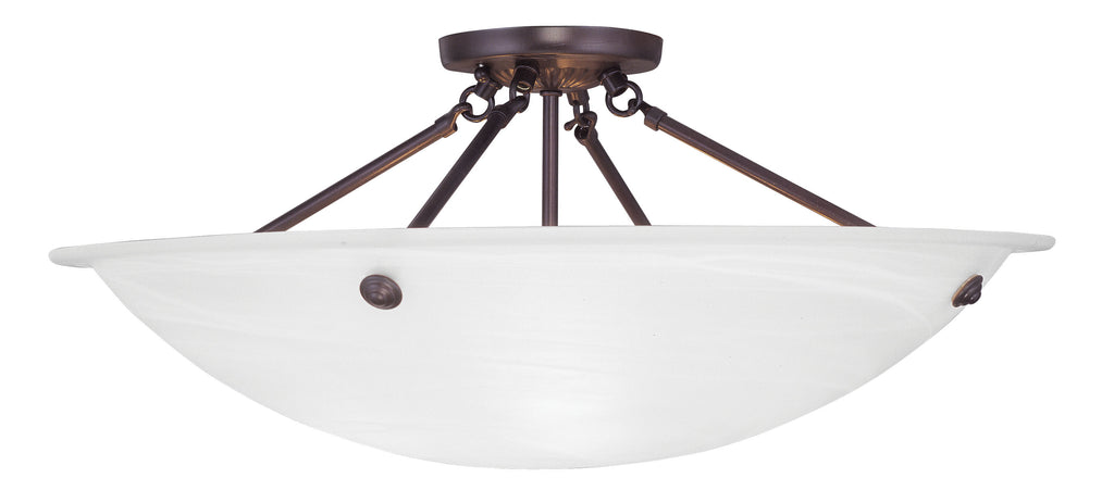 Livex Oasis 4 Light Bronze Ceiling Mount - C185-4275-07