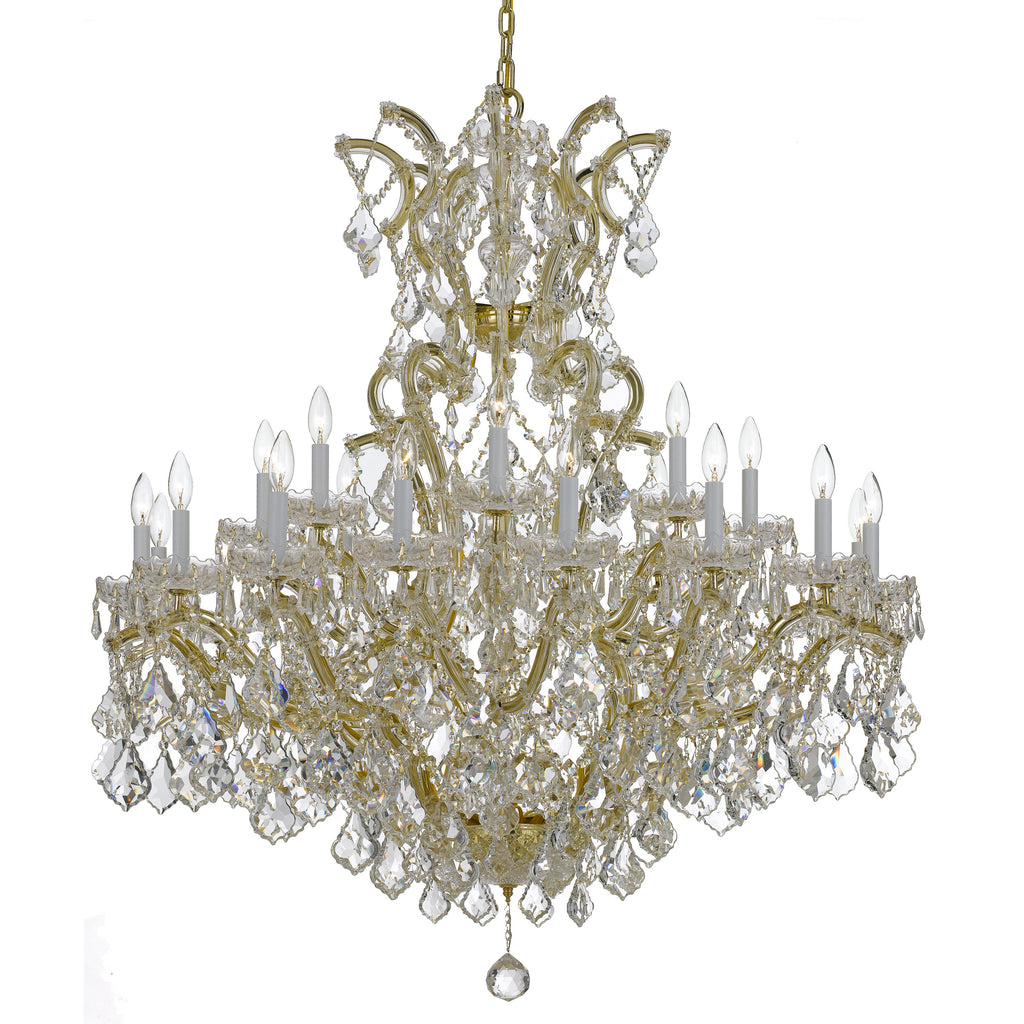 25 Light Gold Crystal Chandelier - C193-4424-GD-CL-MWP