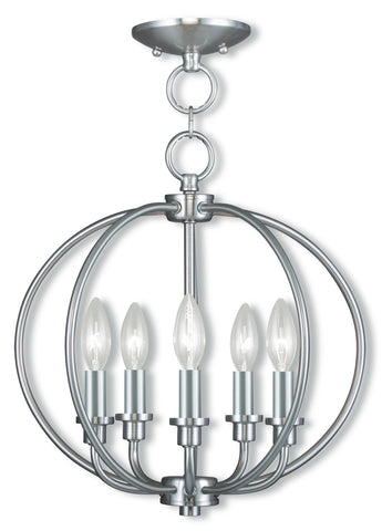 Livex Milania 5 Light BN :Chain Lantern/Ceiling Mount - C185-4665-91