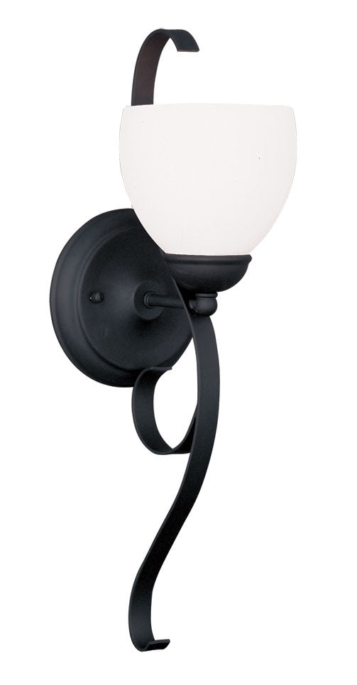 Livex Brookside 1 Light Black Wall Sconce - C185-4761-04