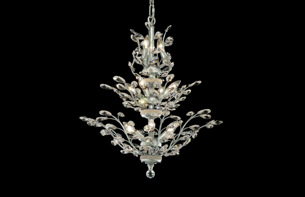 C121-2011D27C/RC - Regency Lighting: Orchid 13 light Chrome Chandelier Clear Royal Cut Crystal