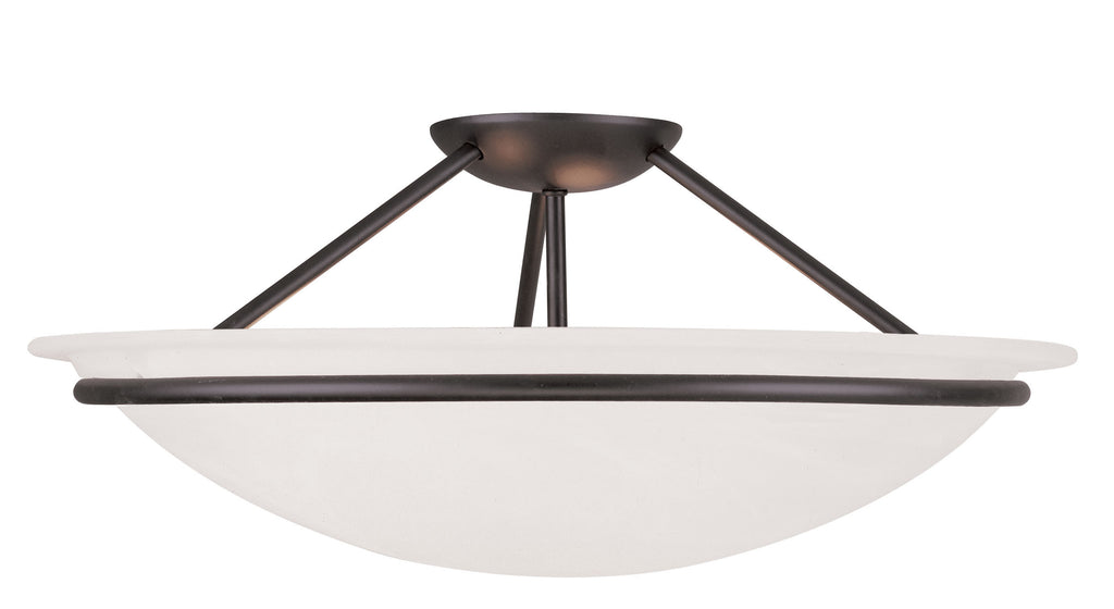 Livex Newburgh 3 Light Black Ceiling Mount - C185-4825-04