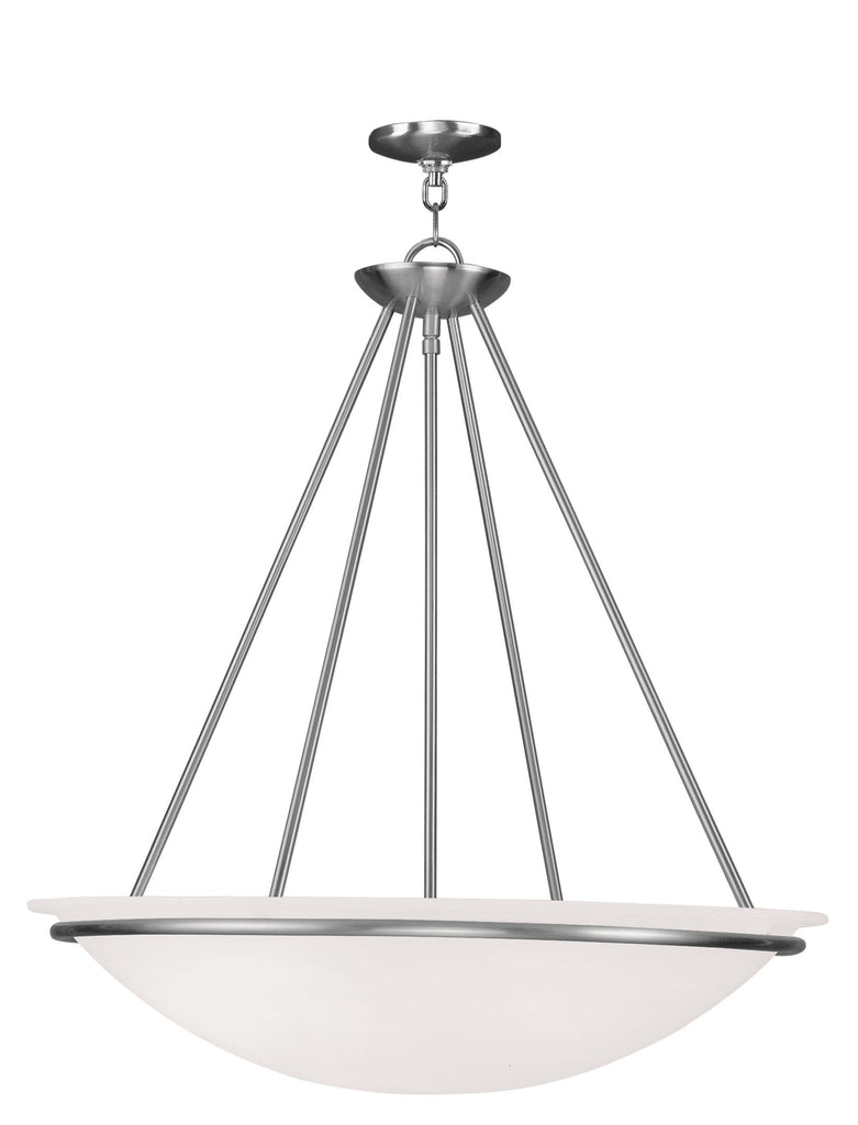 Livex Newburgh 4 Light Brushed Nickel Pendant - C185-4827-91