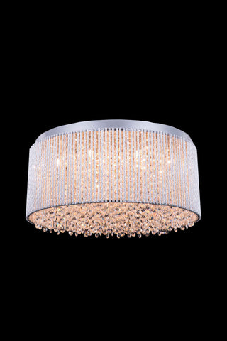 C121-2092F20C/RC - Regency Lighting: Influx 12 light Chrome Flush Mount Clear Royal Cut Crystal