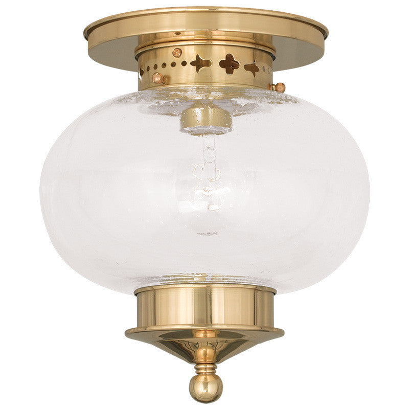 Livex Harbor 1 Light Polished Brass Ceiling Mount - C185-5036-02