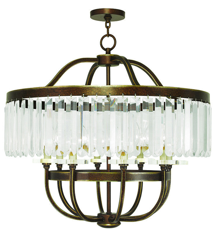 Livex Ashton 8 Light Palacial Bronze Chandelier - C185-50548-64