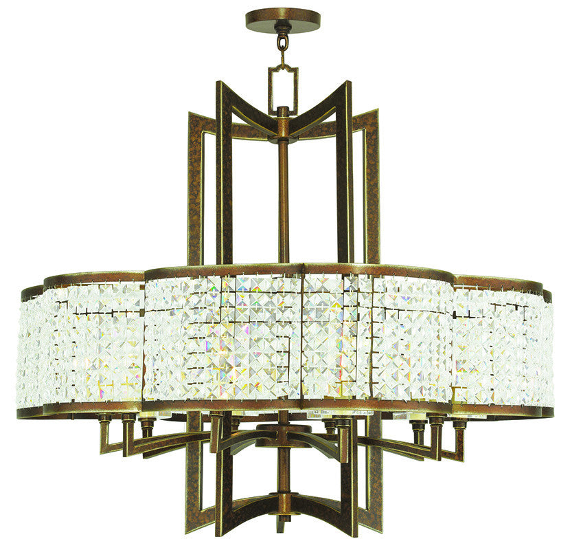 Livex Grammercy 10 Light Palacial Bronze Chandelier - C185-50579-64